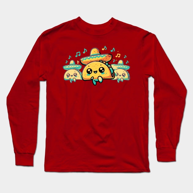 Cinco de Mayo Salsa Tacos Long Sleeve T-Shirt by The Friendly Introverts